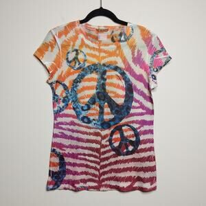 Next Era Couture Peace Sign Tee - Sz M (est) - EUC